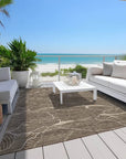 LOOMLAN Rugs Sahari Brown Washable Indoor-Outdoor Rug