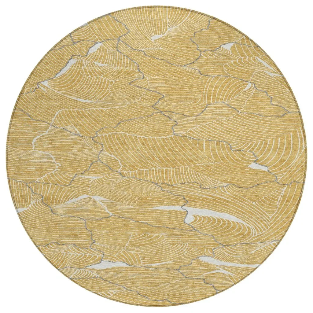 LOOMLAN Rugs Sahari Gold Washable Indoor-Outdoor Rug