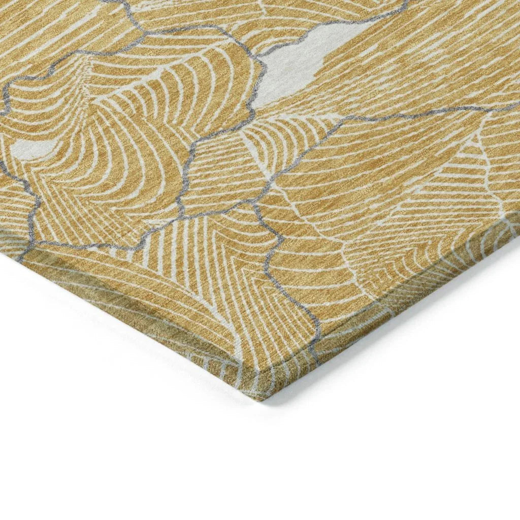 LOOMLAN Rugs Sahari Gold Washable Indoor-Outdoor Rug