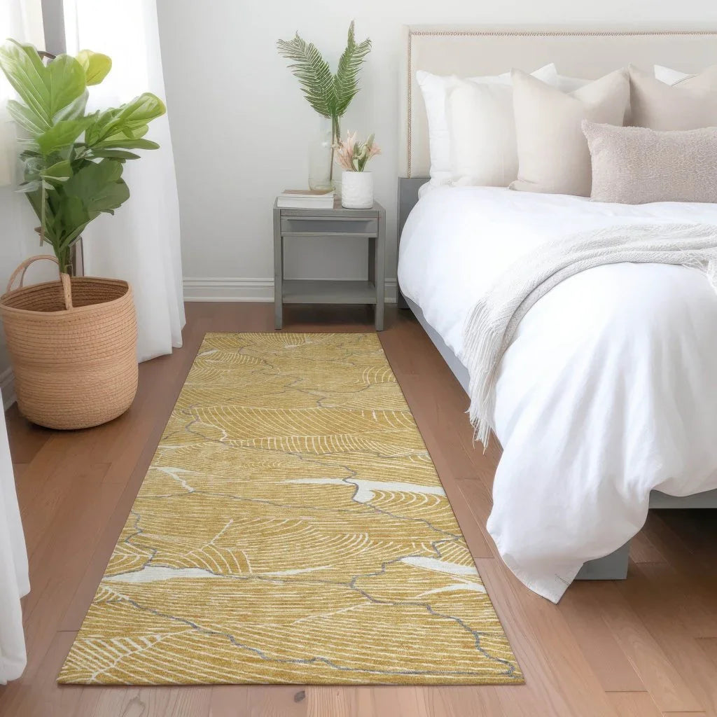 LOOMLAN Rugs Sahari Gold Washable Indoor-Outdoor Rug