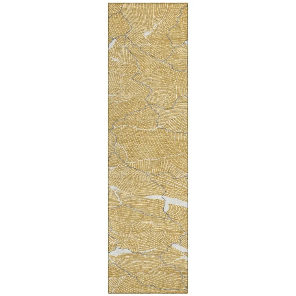LOOMLAN Rugs Sahari Gold Washable Indoor-Outdoor Rug