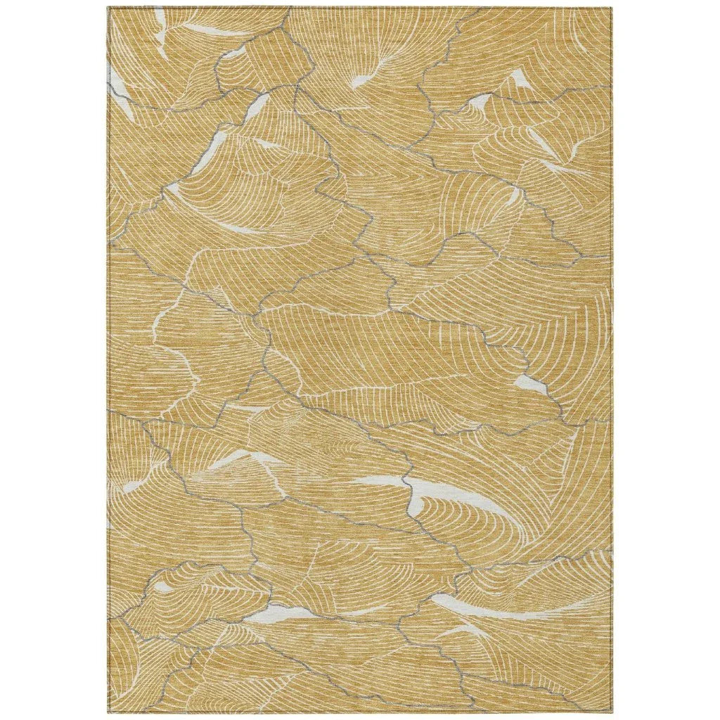 LOOMLAN Rugs Sahari Gold Washable Indoor-Outdoor Rug