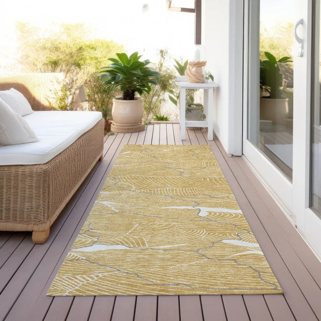 LOOMLAN Rugs Sahari Gold Washable Indoor-Outdoor Rug