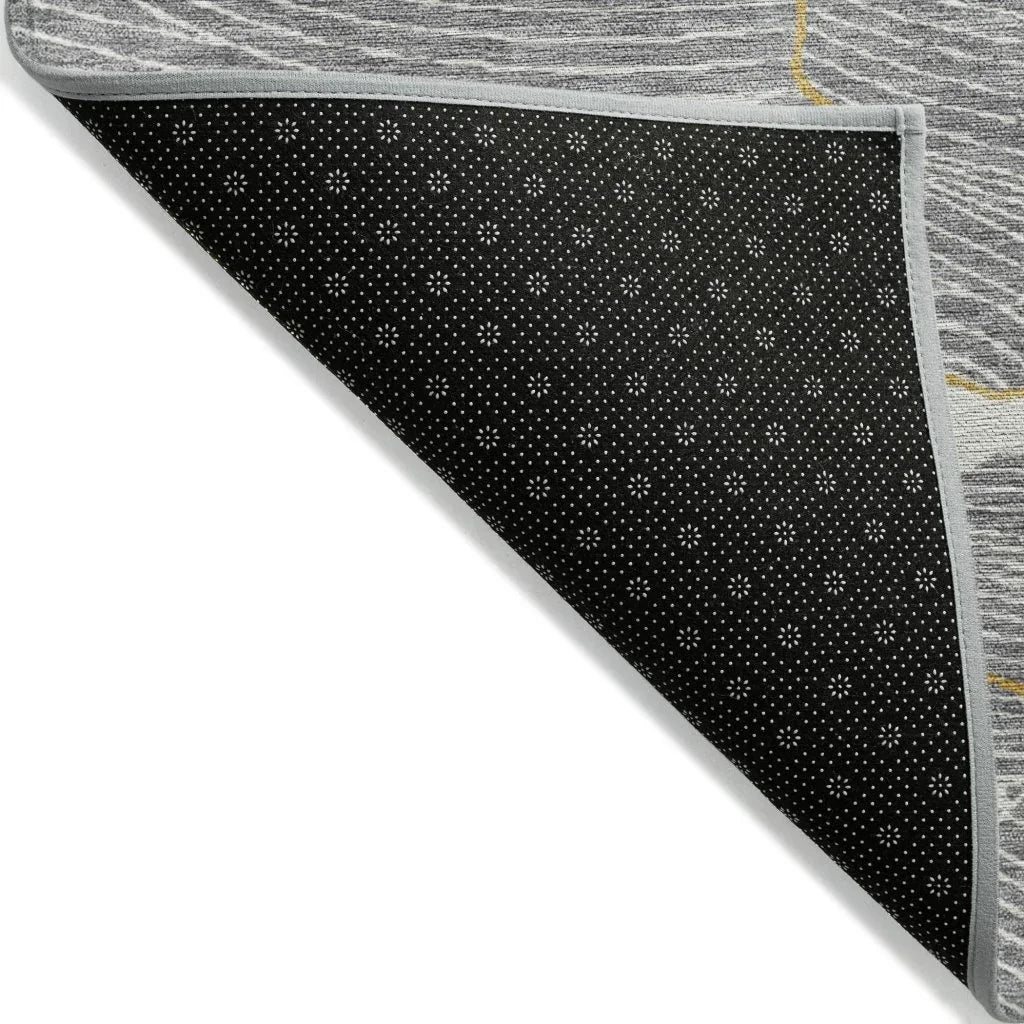 LOOMLAN Rugs Sahari Gray Washable Indoor-Outdoor Rug