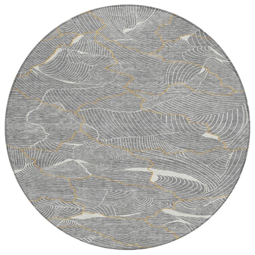 LOOMLAN Rugs Sahari Gray Washable Indoor-Outdoor Rug
