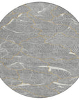 LOOMLAN Rugs Sahari Gray Washable Indoor-Outdoor Rug