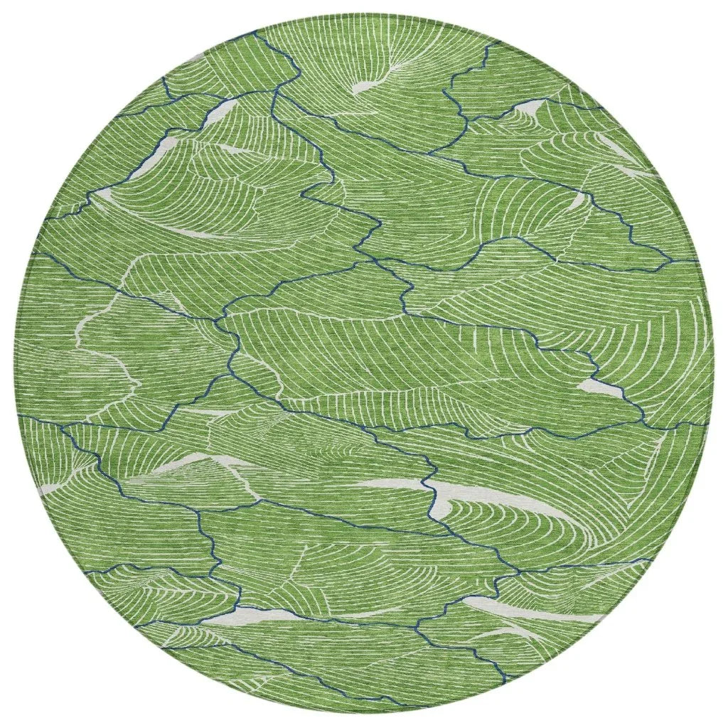 LOOMLAN Rugs Sahari Green Washable Indoor-Outdoor Rug