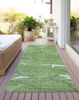 LOOMLAN Rugs Sahari Green Washable Indoor-Outdoor Rug