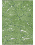 LOOMLAN Rugs Sahari Green Washable Indoor-Outdoor Rug