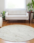 LOOMLAN Rugs Sahari Ivory Washable Indoor-Outdoor Rug