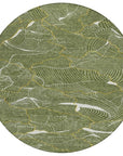LOOMLAN Rugs Sahari Olive Washable Indoor-Outdoor Rug
