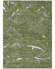 LOOMLAN Rugs Sahari Olive Washable Indoor-Outdoor Rug