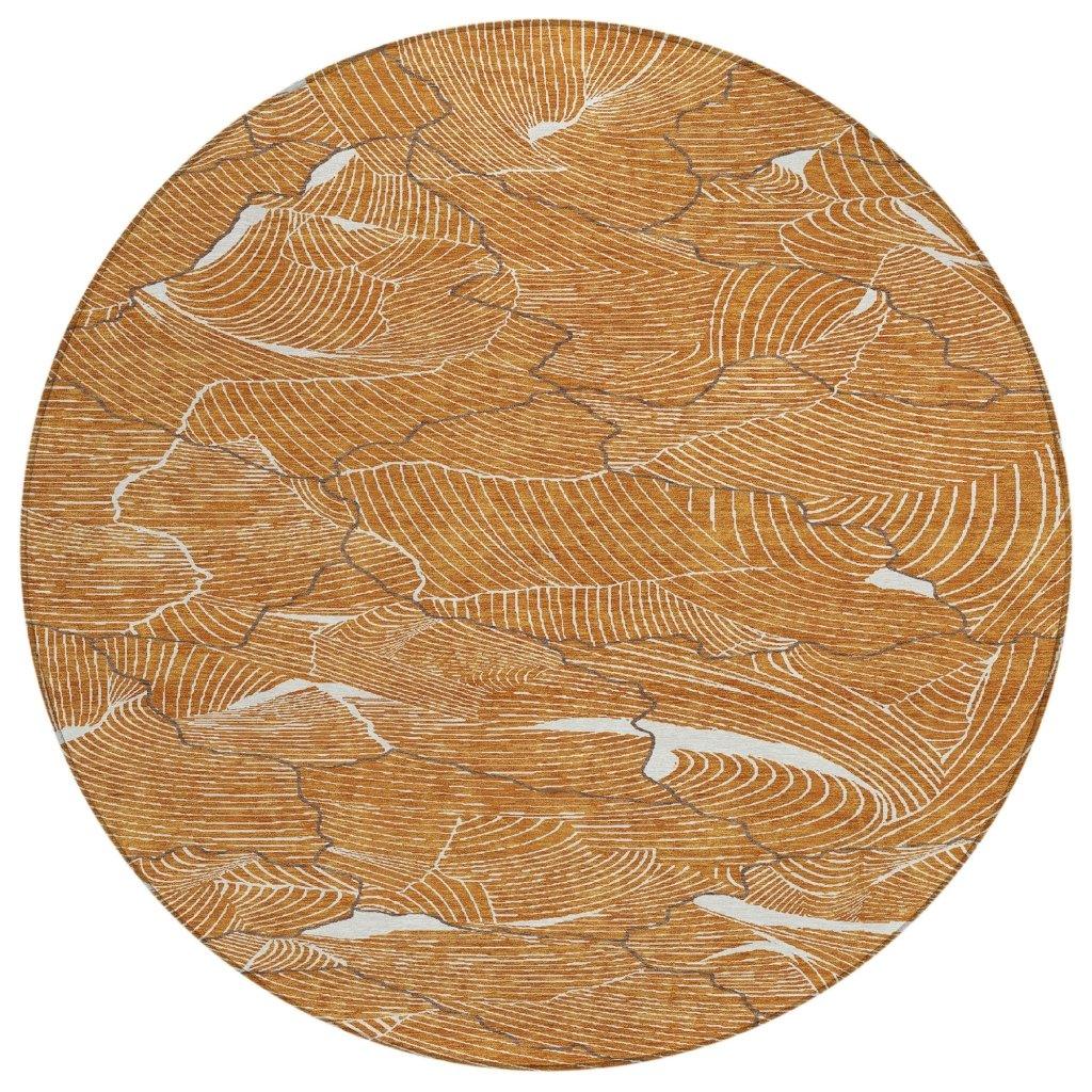 LOOMLAN Rugs Sahari Orange Washable Indoor-Outdoor Rug