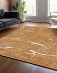 LOOMLAN Rugs Sahari Orange Washable Indoor-Outdoor Rug