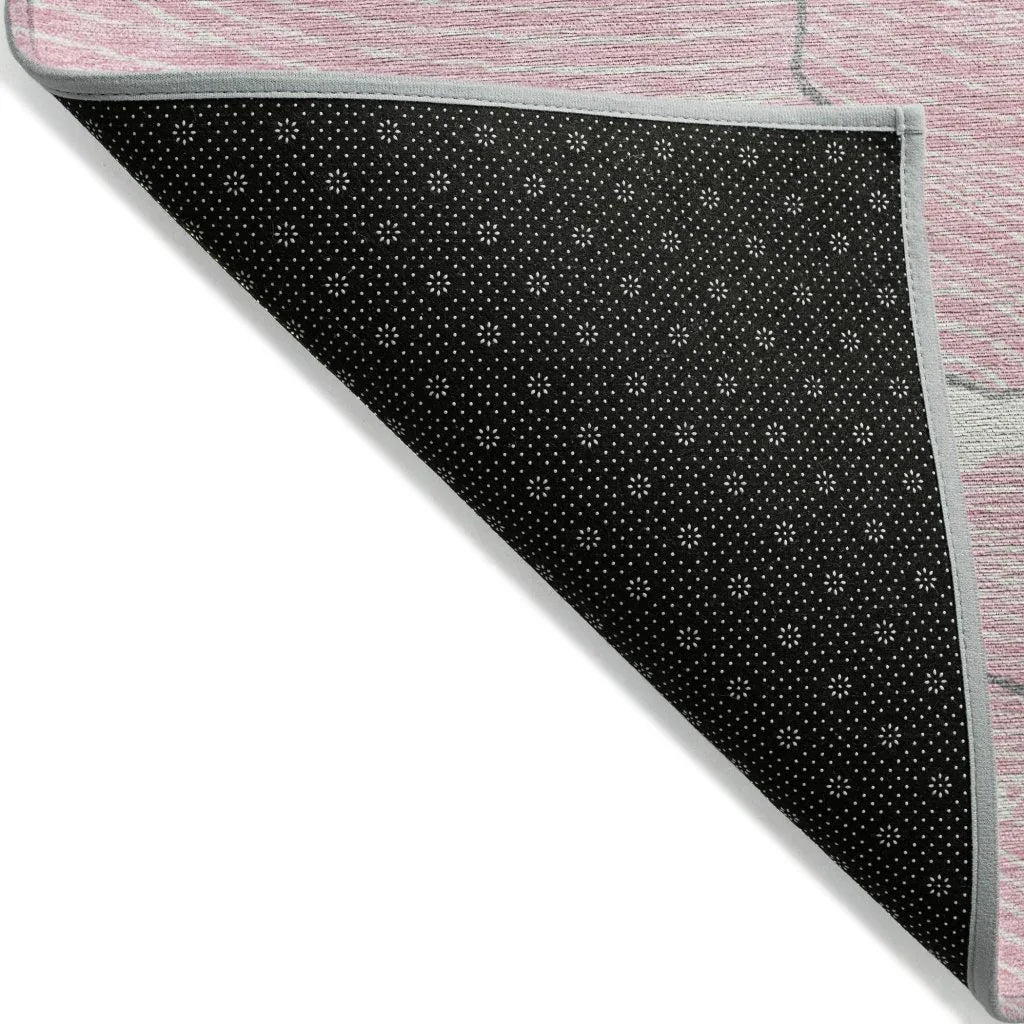 LOOMLAN Rugs Sahari Pink Washable Indoor-Outdoor Rug