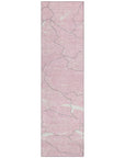 LOOMLAN Rugs Sahari Pink Washable Indoor-Outdoor Rug