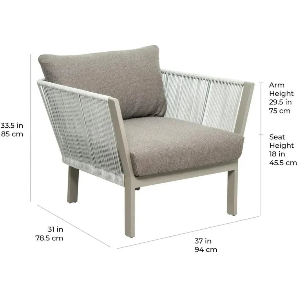 Saint Helena Lounge Chair - Light Gray Outdoor - LOOMLAN - Seasonal Living - Outdoor Lounge Chairs