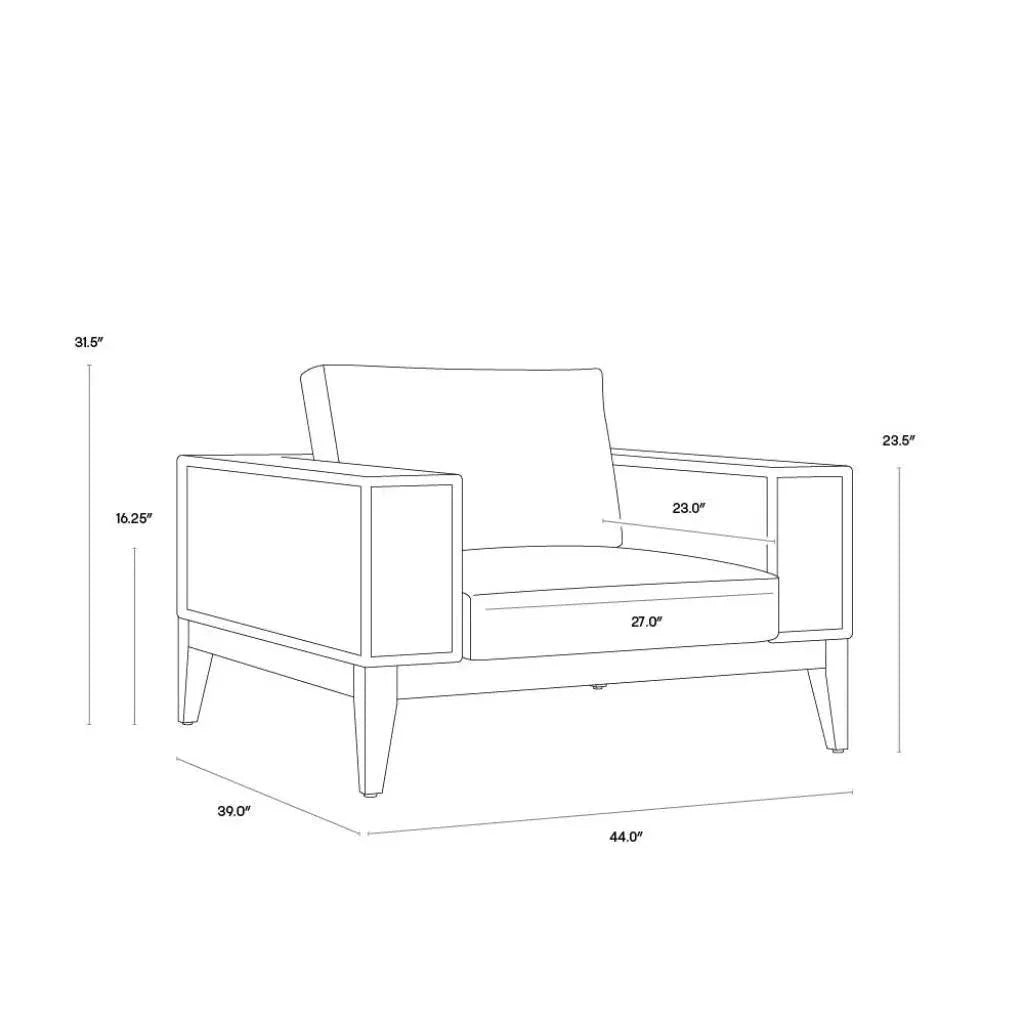 SUNPAN Salerno Fabric Outdoor Armchair
