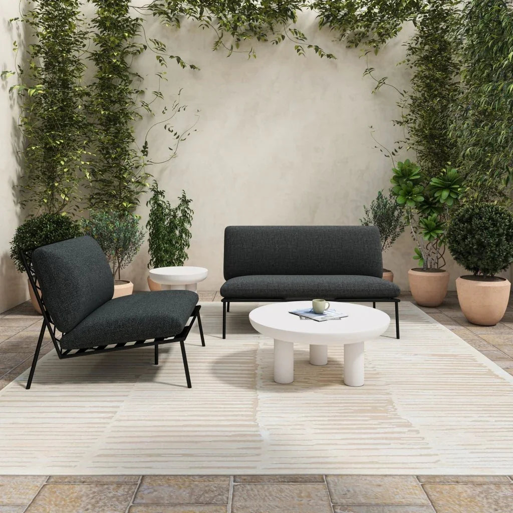 Salma Olefin Fabric Outdoor Accent Chair - LOOMLAN - Moe's Home - Outdoor Accent Chairs