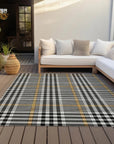 LOOMLAN Rugs Samira Black Washable Indoor-Outdoor Rug