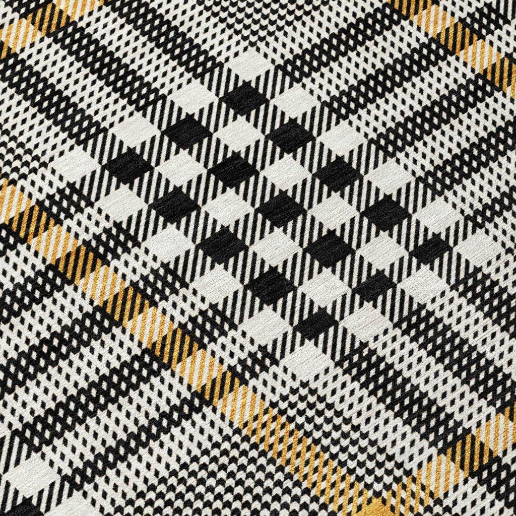 LOOMLAN Rugs Samira Black Washable Indoor-Outdoor Rug