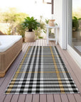 LOOMLAN Rugs Samira Black Washable Indoor-Outdoor Rug