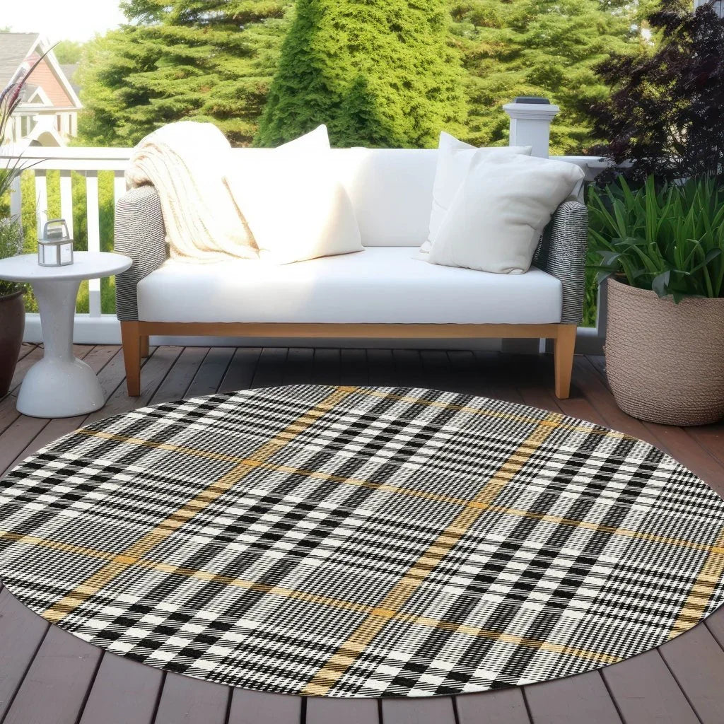 LOOMLAN Rugs Samira Black Washable Indoor-Outdoor Rug