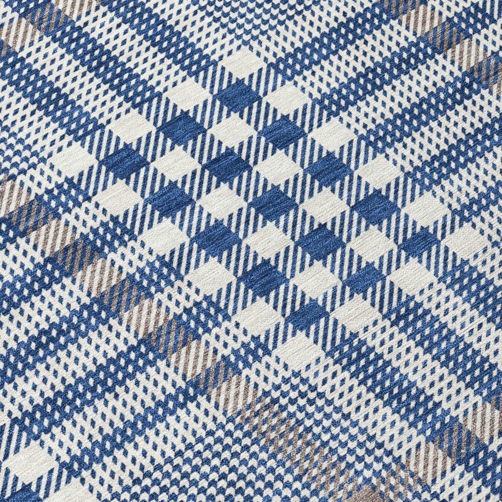 LOOMLAN Rugs Samira Blue Washable Indoor-Outdoor Rug