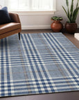 LOOMLAN Rugs Samira Blue Washable Indoor-Outdoor Rug