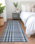 LOOMLAN Rugs Samira Blue Washable Indoor-Outdoor Rug