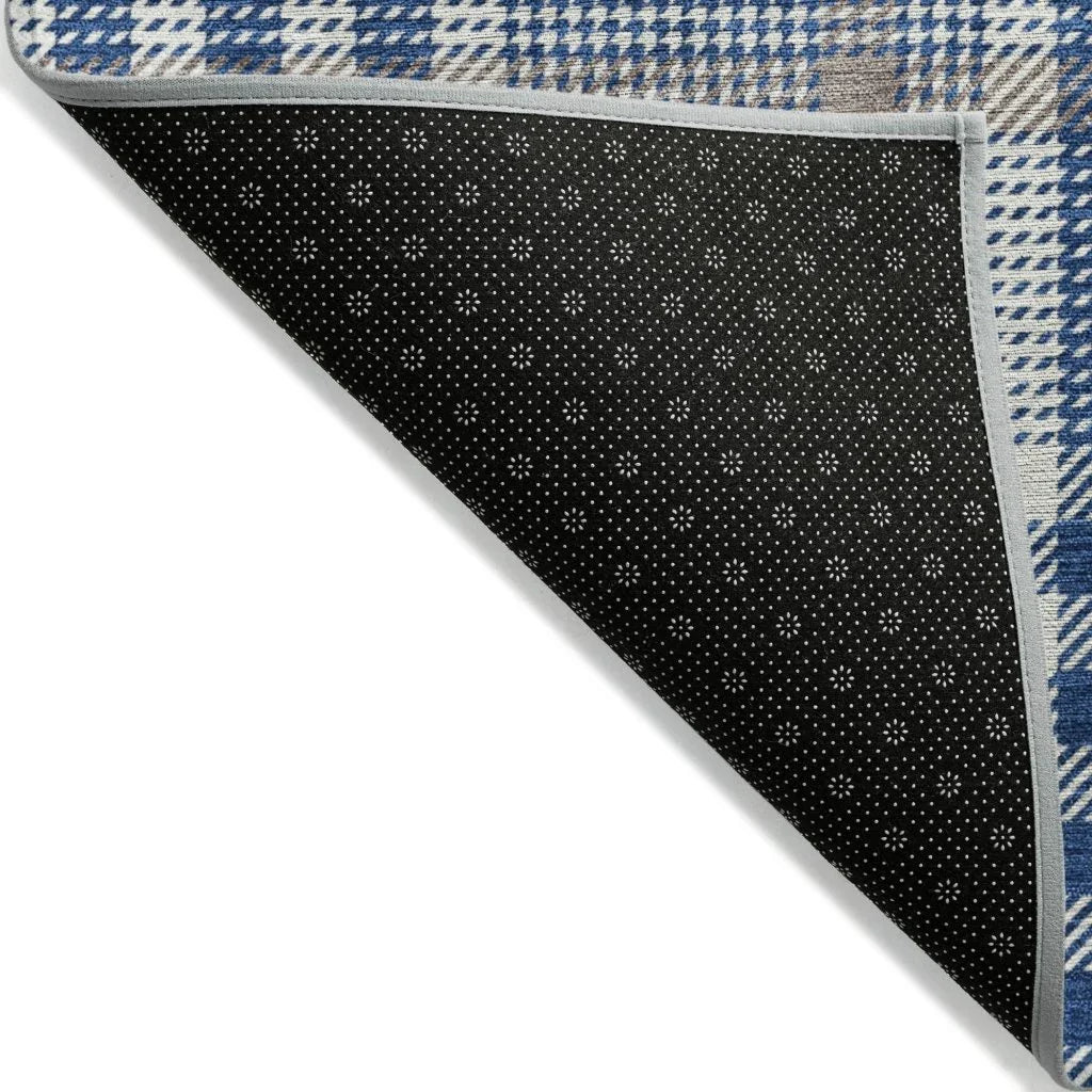 LOOMLAN Rugs Samira Blue Washable Indoor-Outdoor Rug