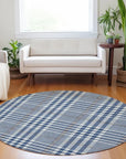 LOOMLAN Rugs Samira Blue Washable Indoor-Outdoor Rug