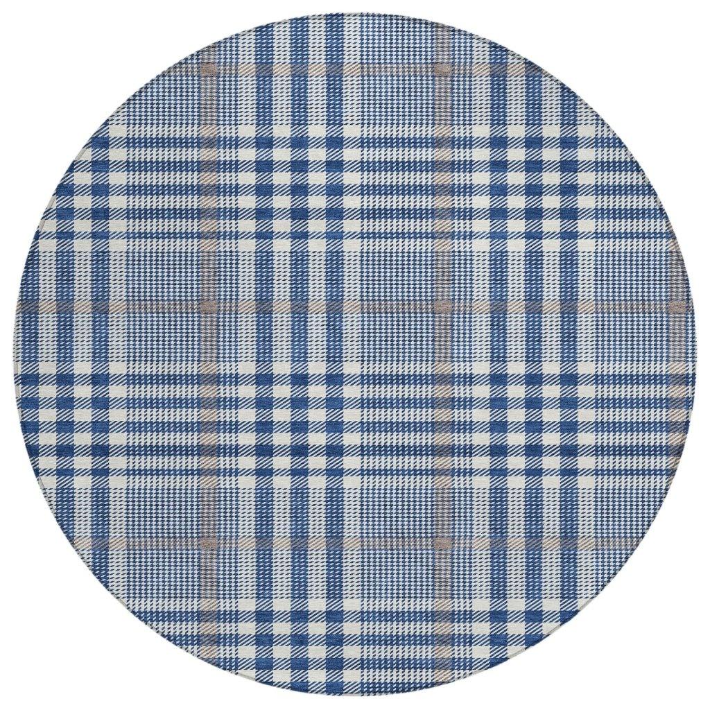 LOOMLAN Rugs Samira Blue Washable Indoor-Outdoor Rug