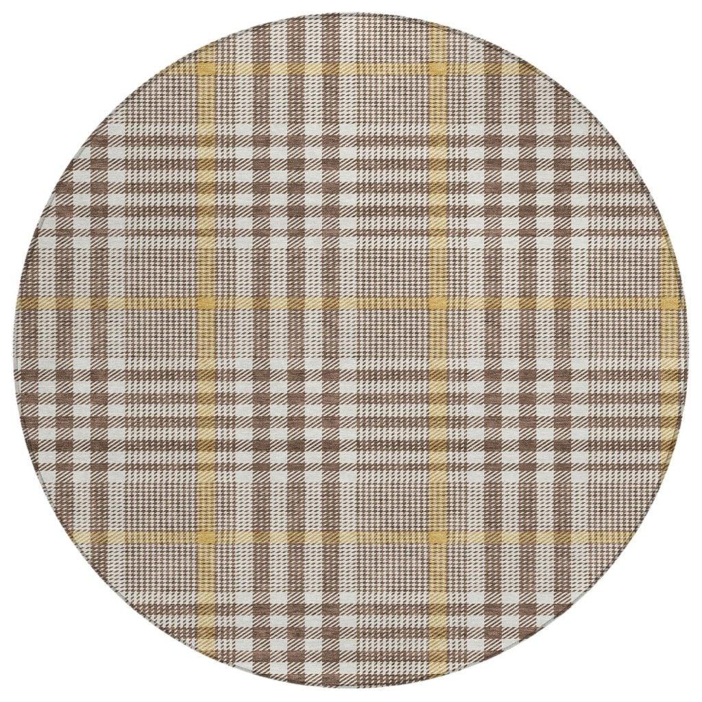 LOOMLAN Rugs Samira Brown Washable Indoor-Outdoor Rug