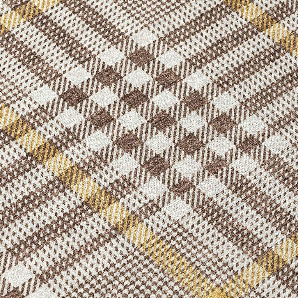 LOOMLAN Rugs Samira Brown Washable Indoor-Outdoor Rug