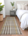 LOOMLAN Rugs Samira Brown Washable Indoor-Outdoor Rug
