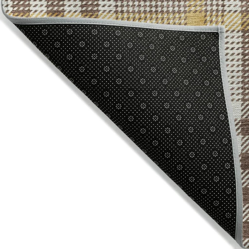 LOOMLAN Rugs Samira Brown Washable Indoor-Outdoor Rug