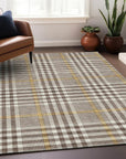 LOOMLAN Rugs Samira Brown Washable Indoor-Outdoor Rug