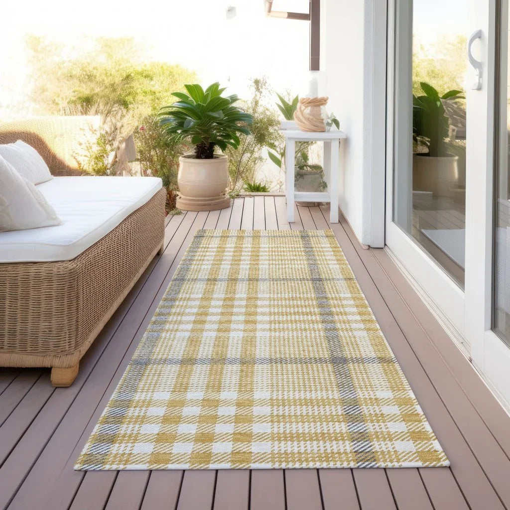 LOOMLAN Rugs Samira Gold Washable Indoor-Outdoor Rug