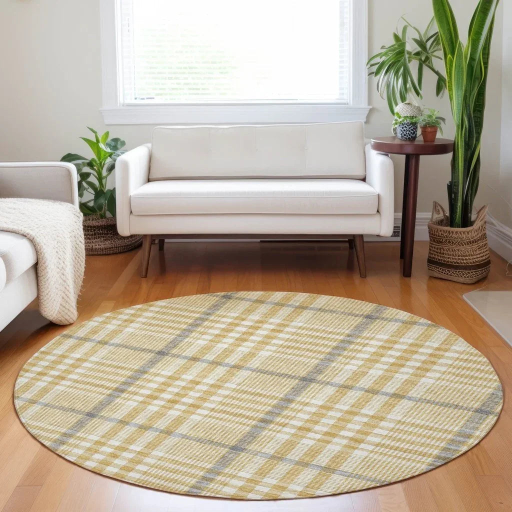 LOOMLAN Rugs Samira Gold Washable Indoor-Outdoor Rug