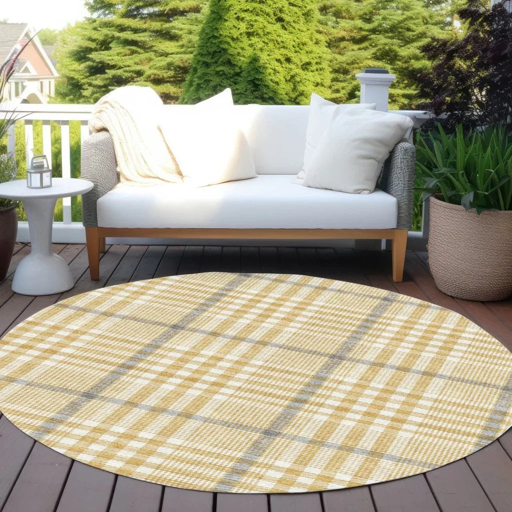 LOOMLAN Rugs Samira Gold Washable Indoor-Outdoor Rug
