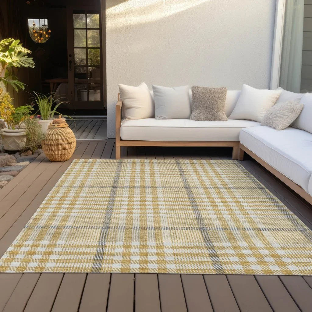 LOOMLAN Rugs Samira Gold Washable Indoor-Outdoor Rug