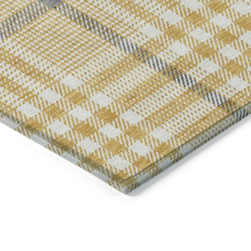 LOOMLAN Rugs Samira Gold Washable Indoor-Outdoor Rug