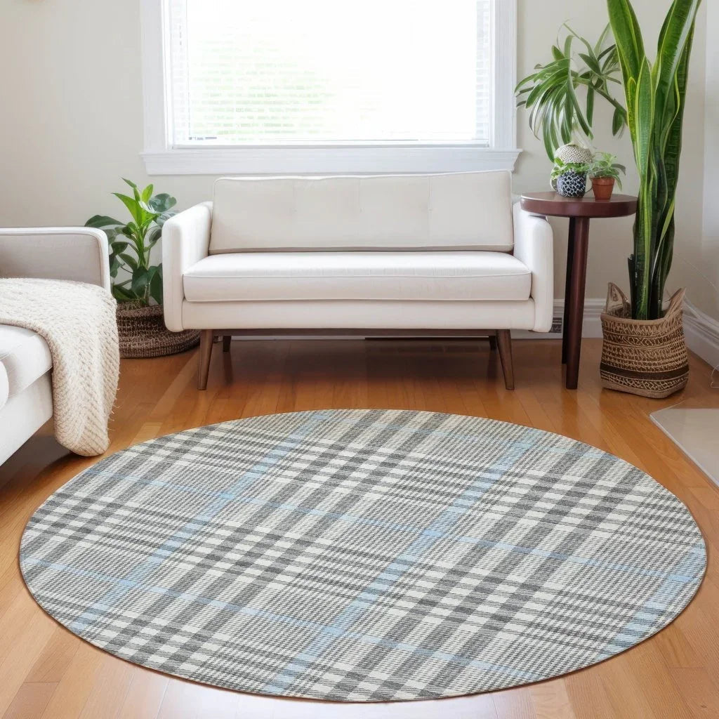 LOOMLAN Rugs Samira Gray Washable Indoor-Outdoor Rug