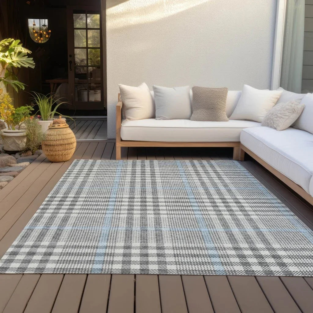 LOOMLAN Rugs Samira Gray Washable Indoor-Outdoor Rug