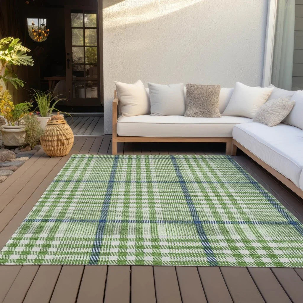 LOOMLAN Rugs Samira Green Washable Indoor-Outdoor Rug