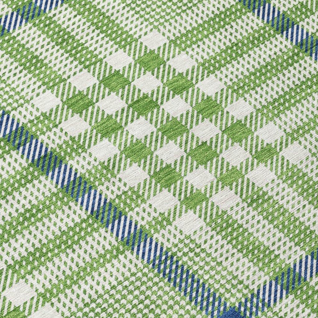 LOOMLAN Rugs Samira Green Washable Indoor-Outdoor Rug