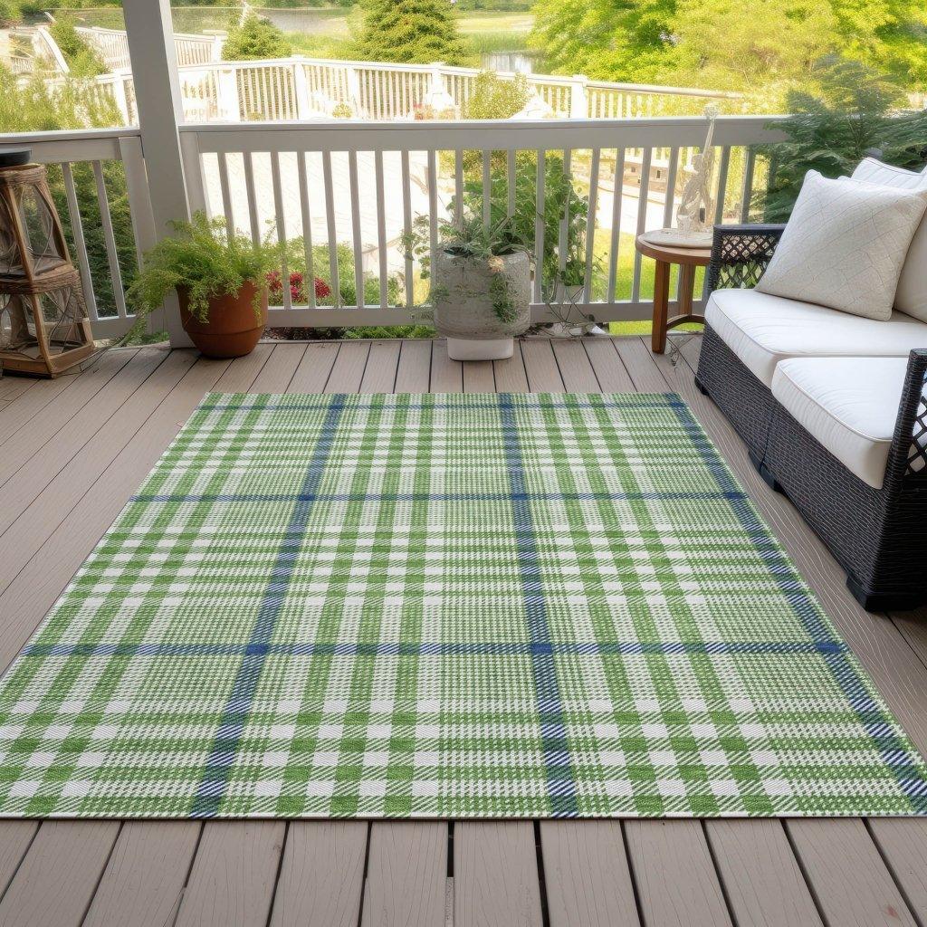 LOOMLAN Rugs Samira Green Washable Indoor-Outdoor Rug