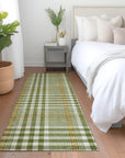 LOOMLAN Rugs Samira Olive Washable Indoor-Outdoor Rug