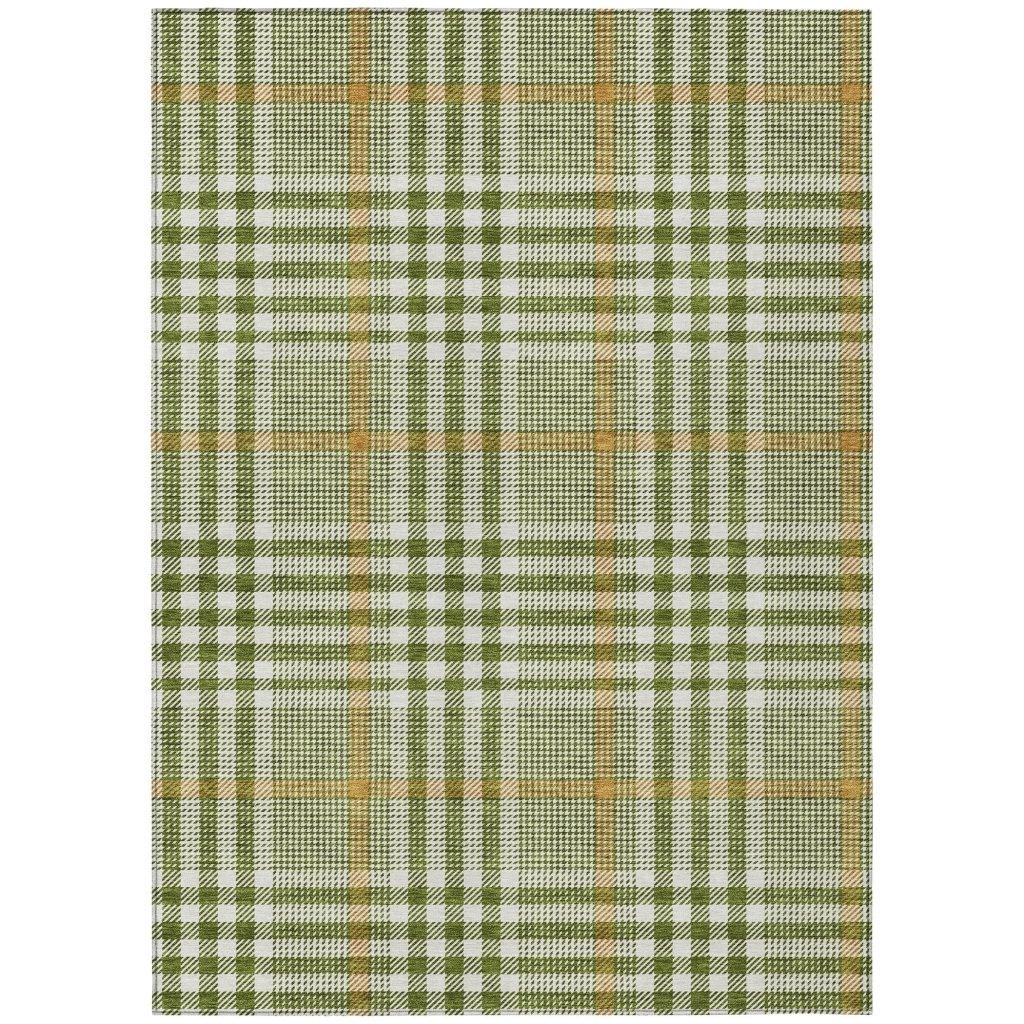 LOOMLAN Rugs Samira Olive Washable Indoor-Outdoor Rug